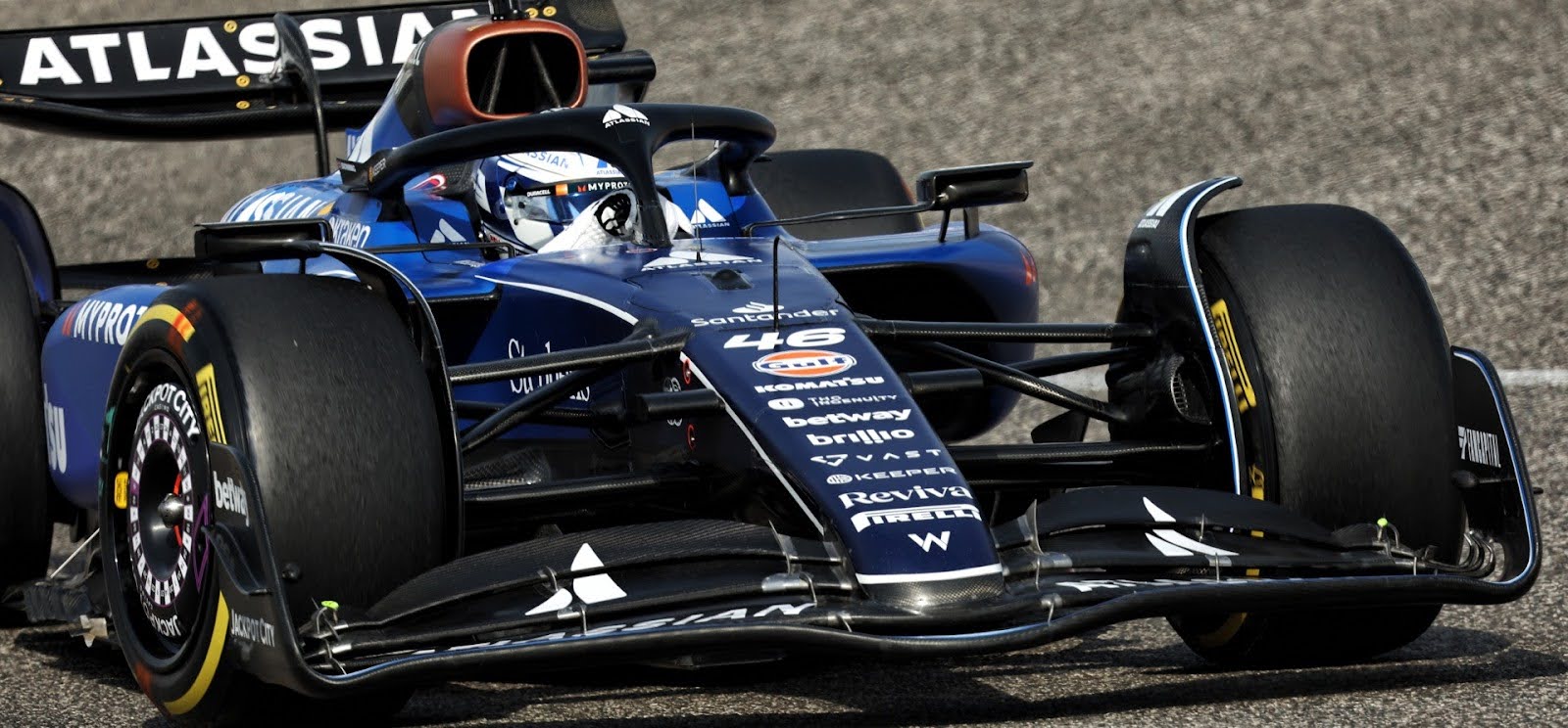 Luke Browning driving Williams F1 car 2025