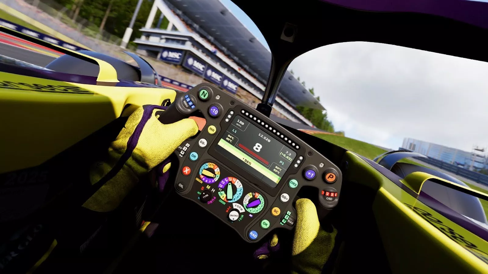 F2 2025 game cockpit view
