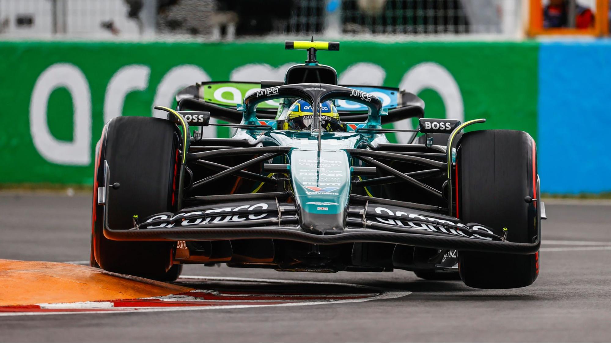 Aston Martin F1 car in Canada