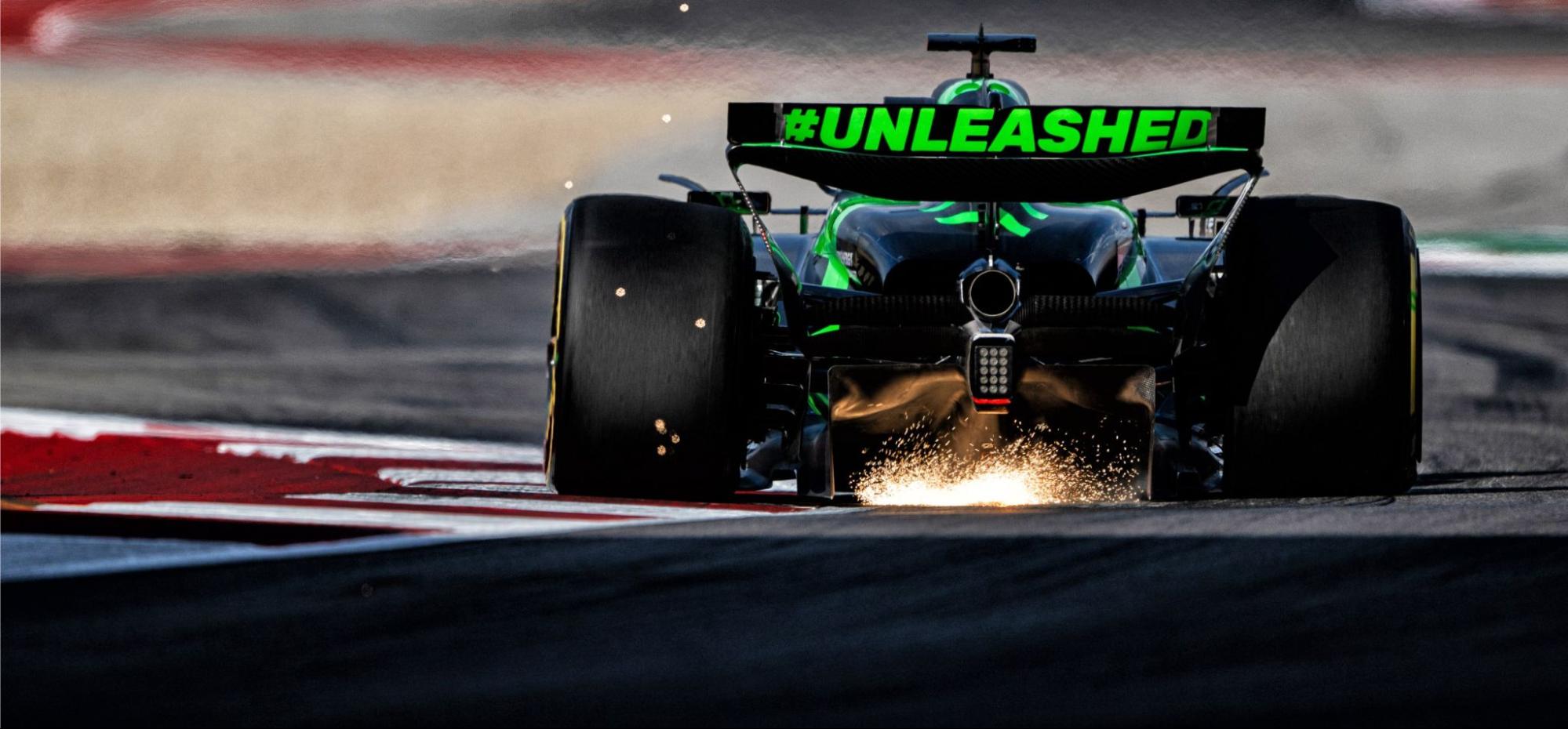 Sparks coming off a Sauber F1 car