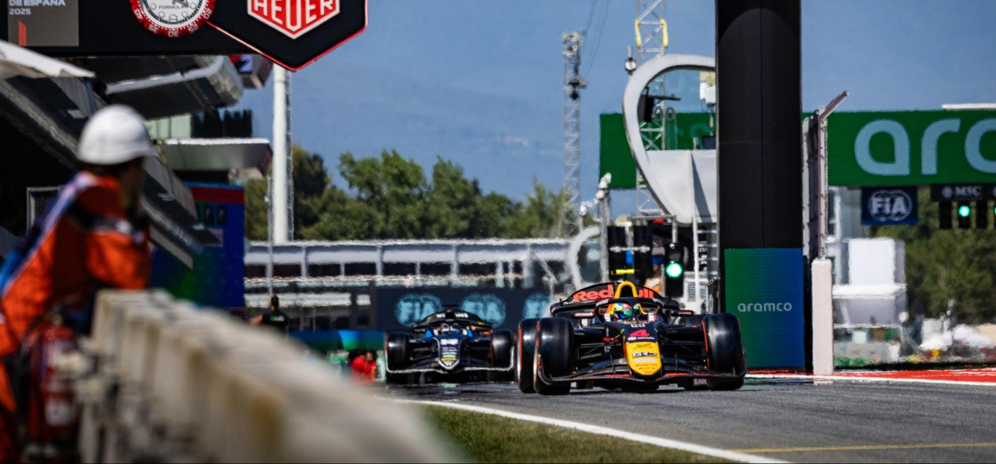 F2 cars take chequered flag, Spain 2025