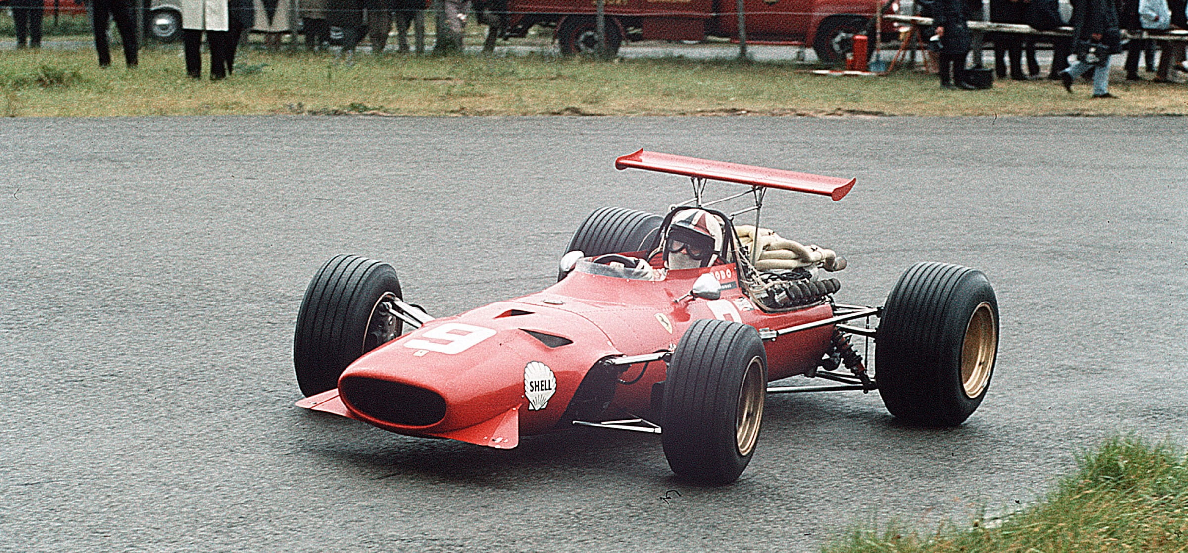 Ferrari F1 car 1968 with rear wing