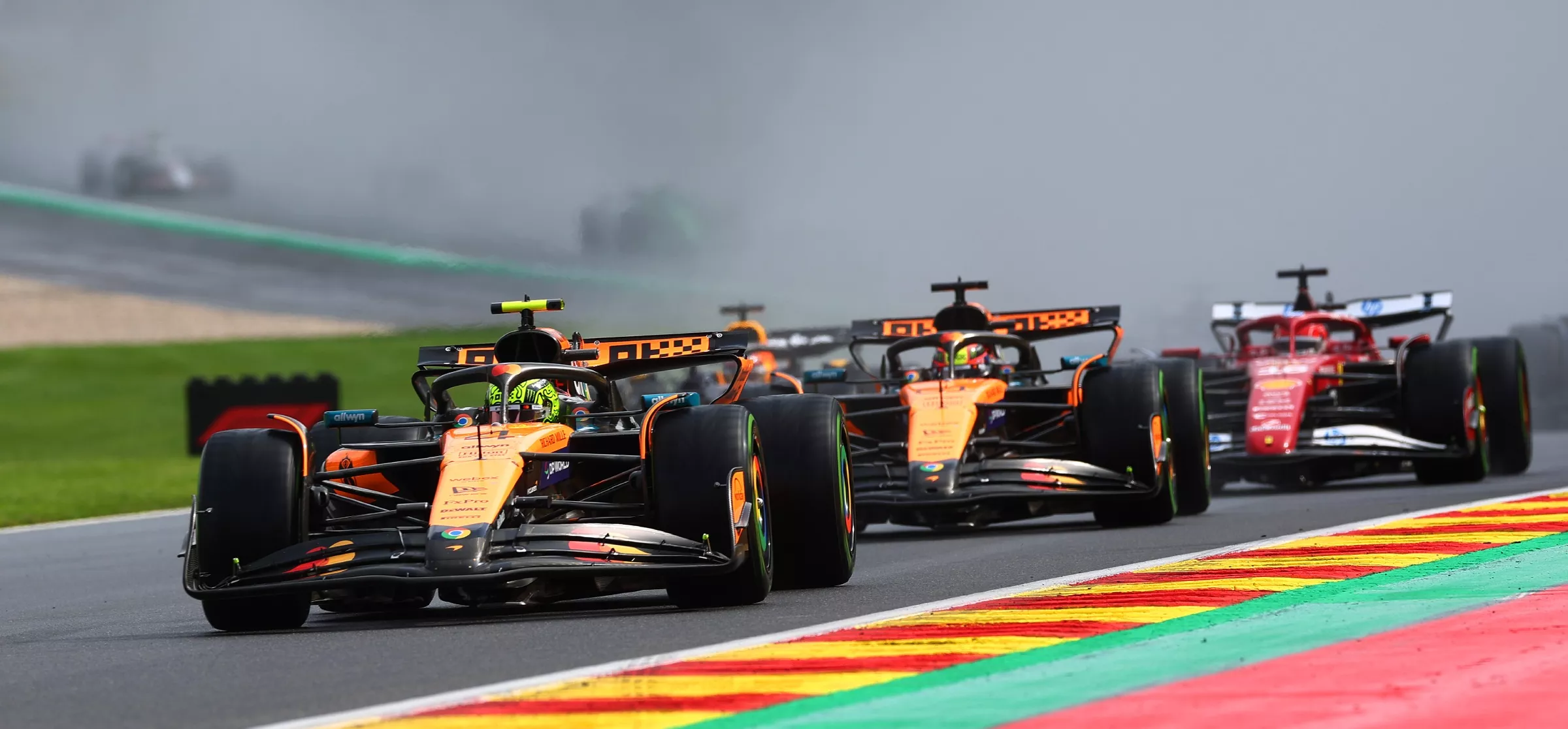 McLarens lead a Ferrari in Belgium