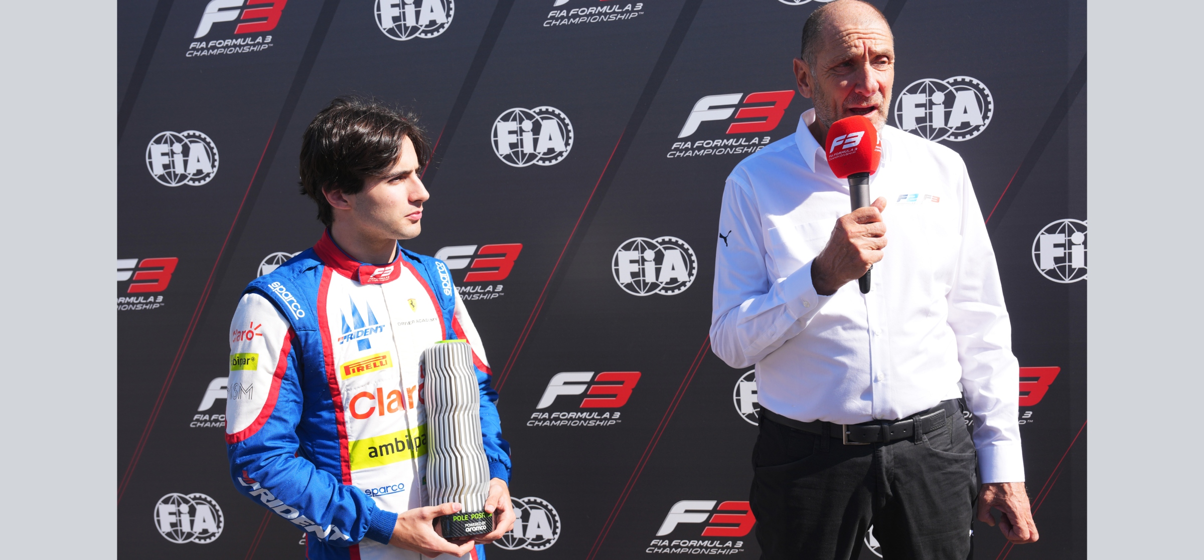 Bruno Michel hands out Aramco Pole Position Award