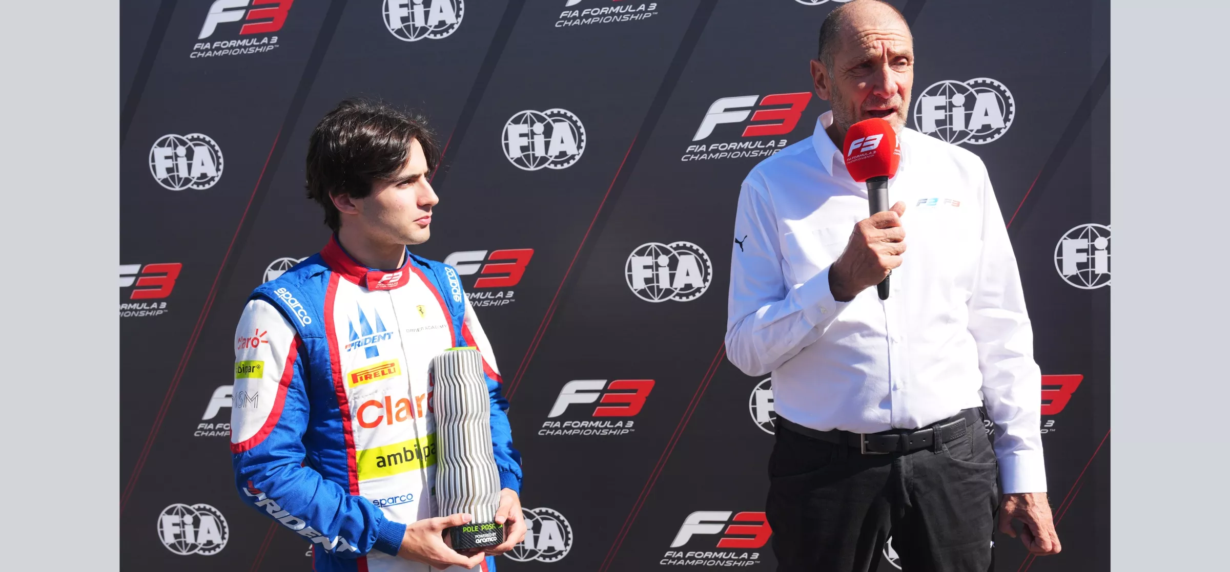 Bruno Michel hands out Aramco Pole Position Award