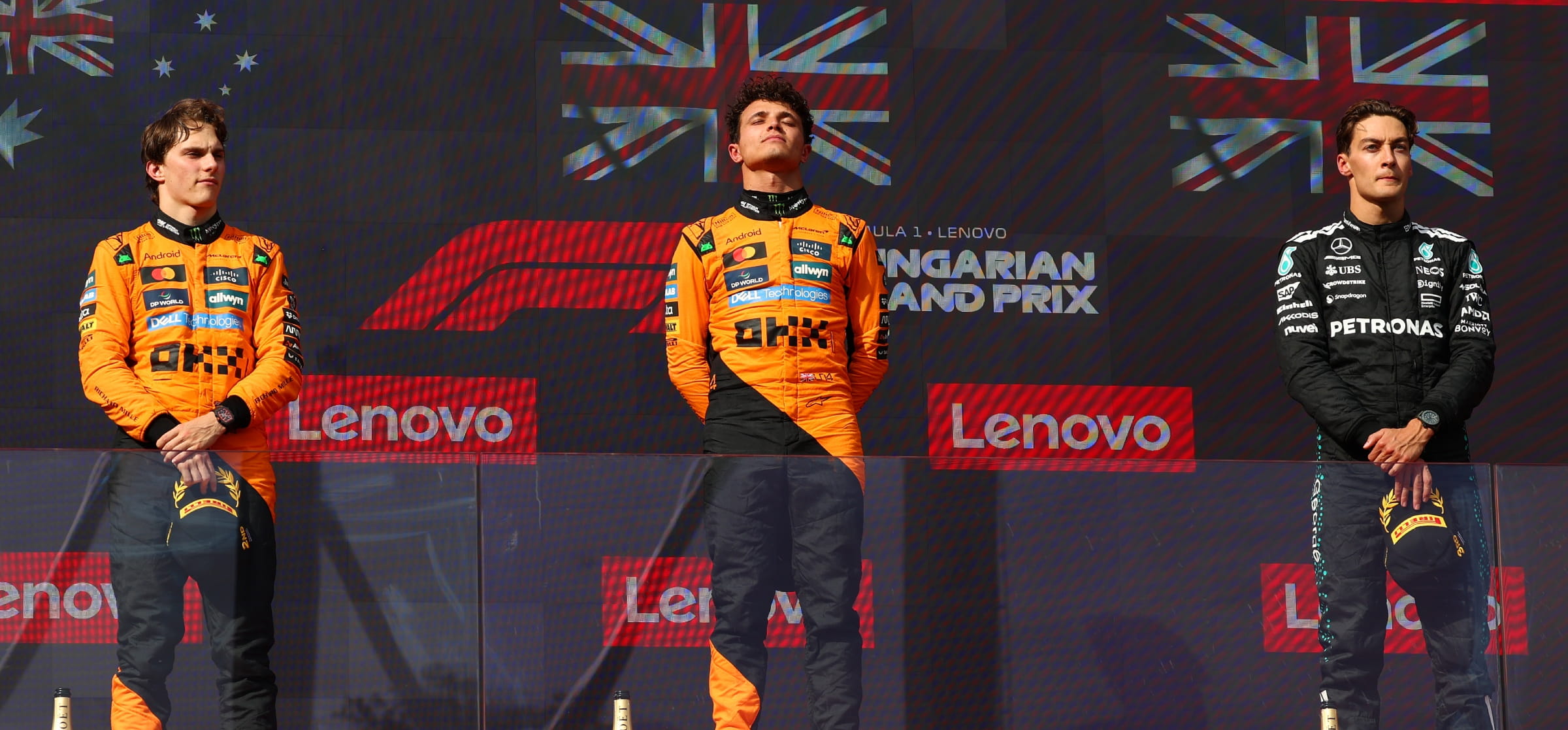Podium at the 2025 Hungarian Grand Prix