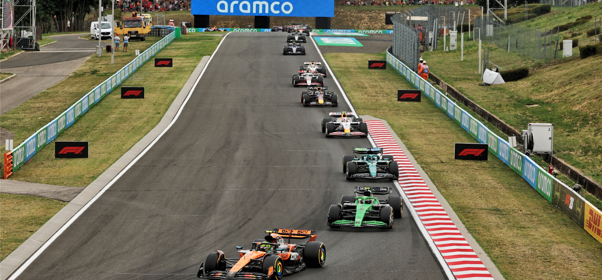 F1 cars at the 2025 Hungarian Grand Prix