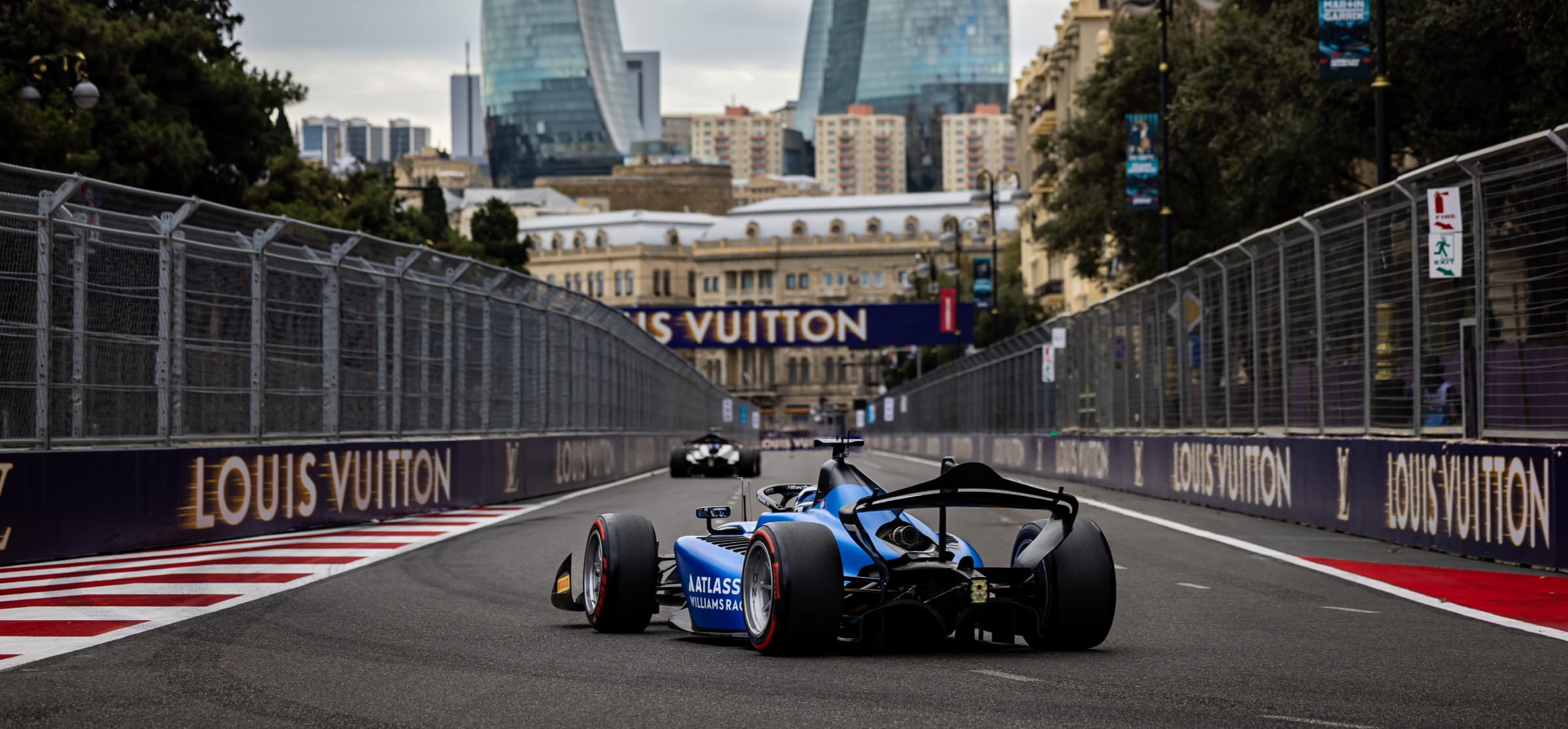 F2 car at baku, rear view