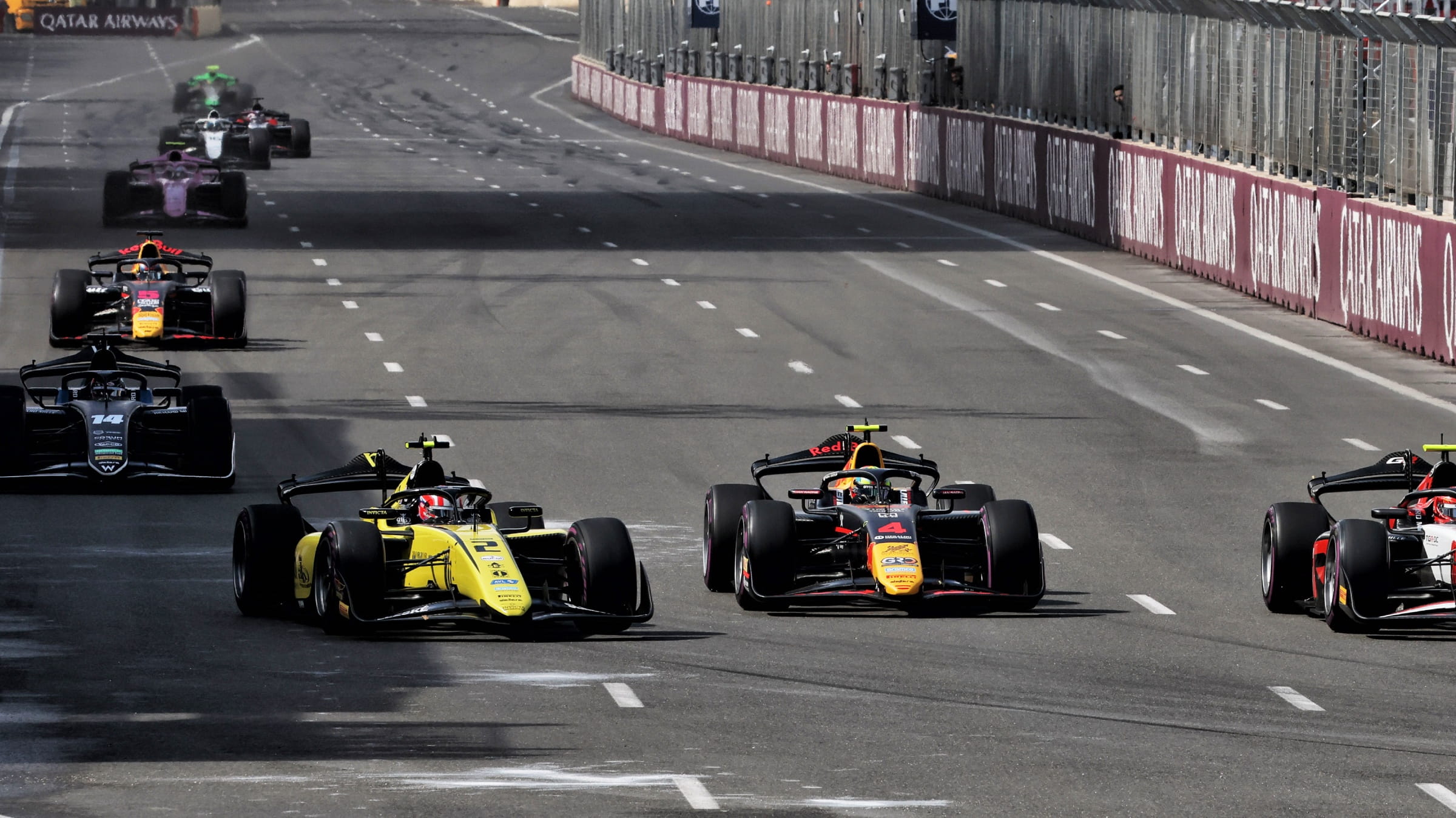 F2 cars at Baku 2025