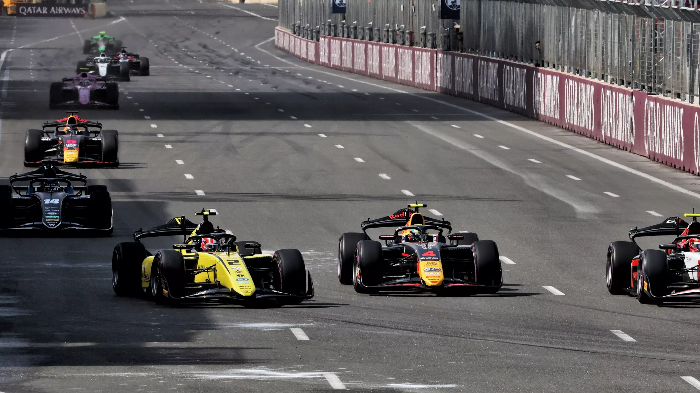 F2 cars at Baku 2025