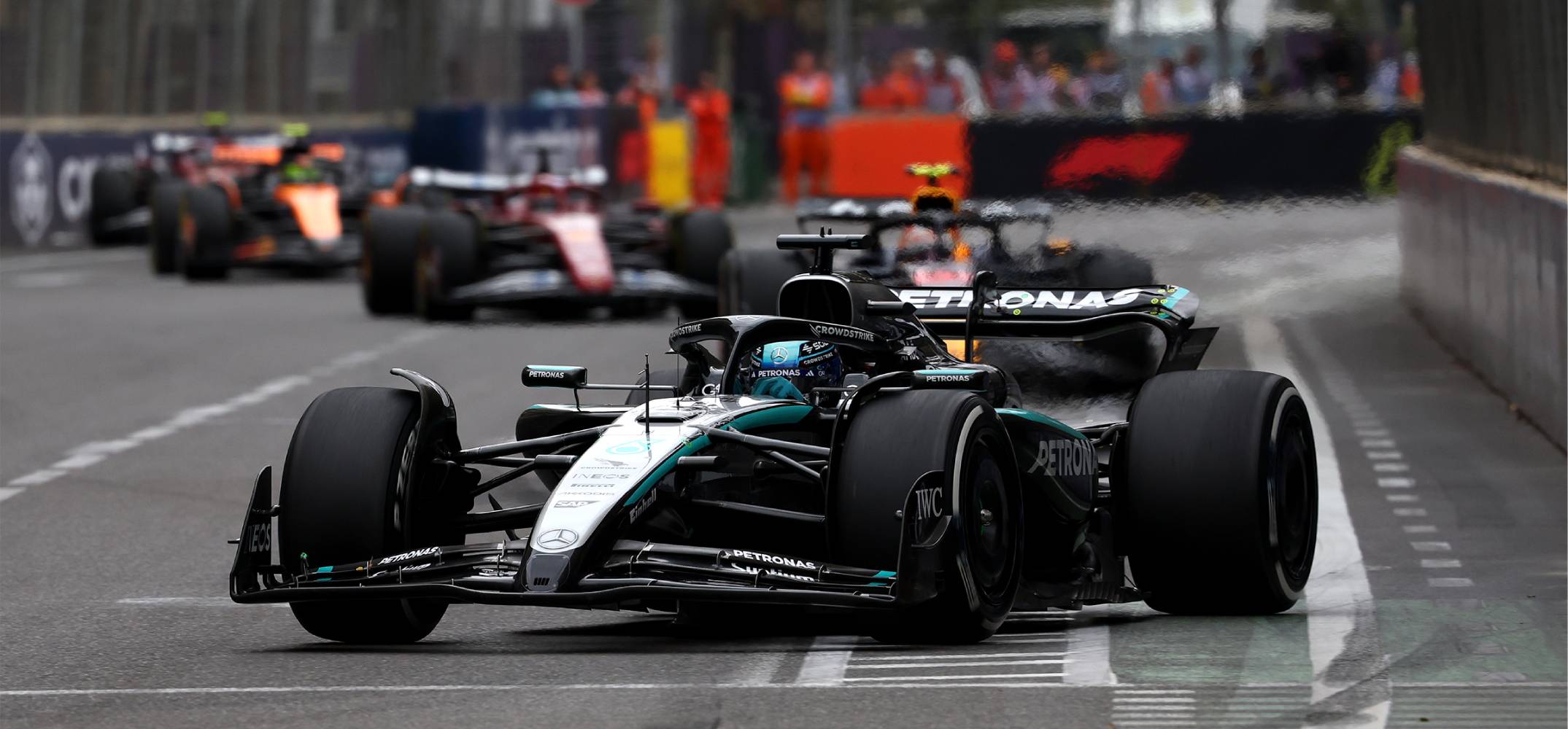 Mercedes F1 car Baku 2025