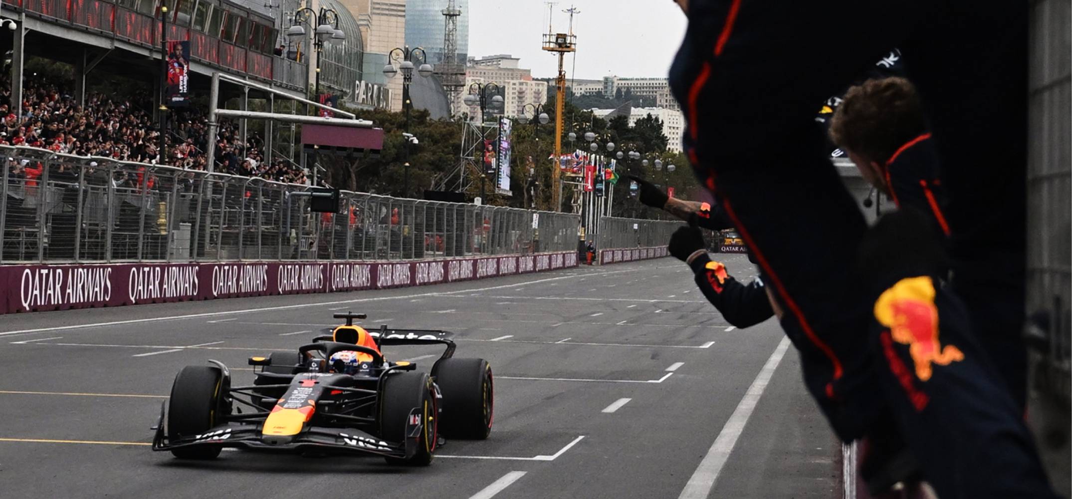 Max verstappen crosses finish line