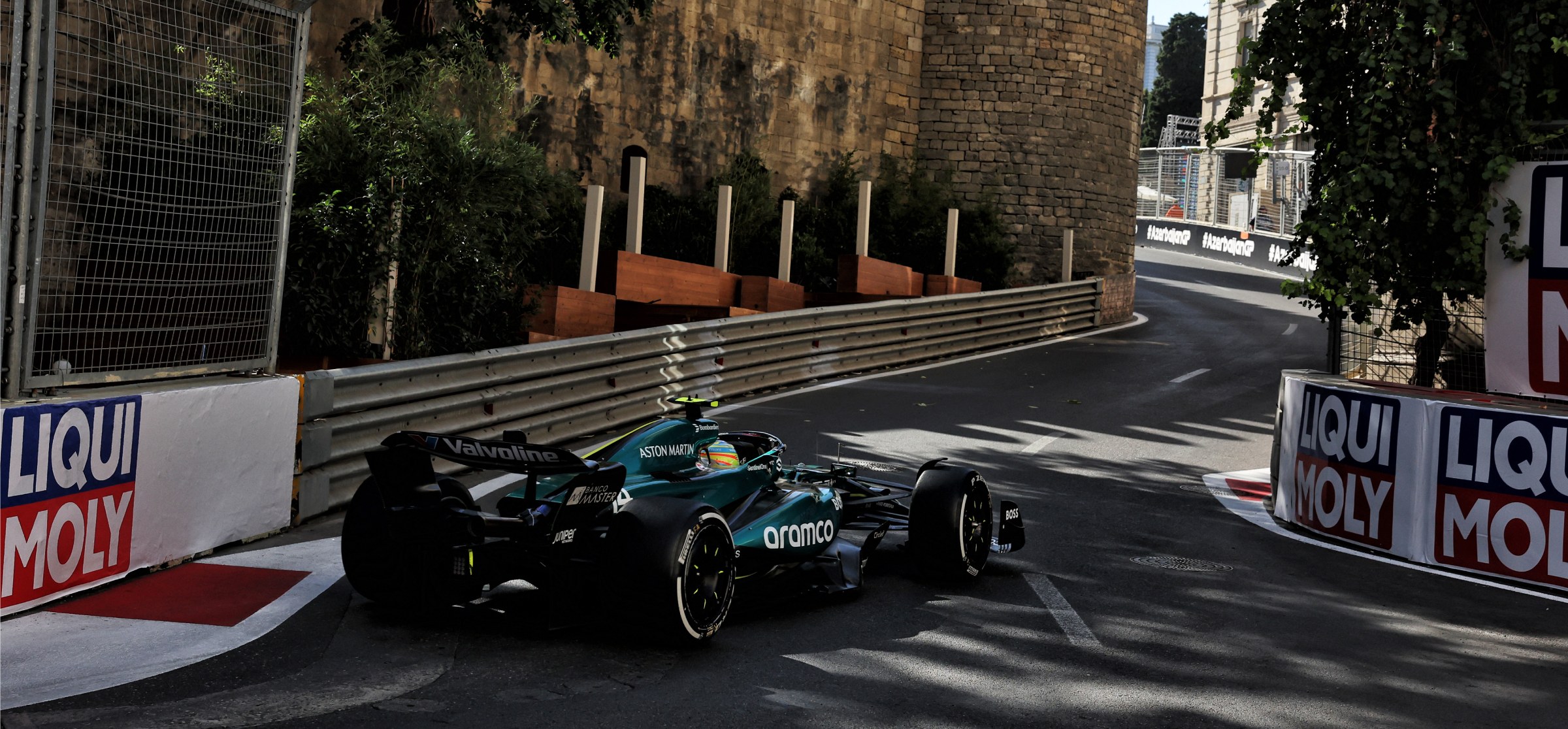 Narrow corner at Baku City Circuit F1