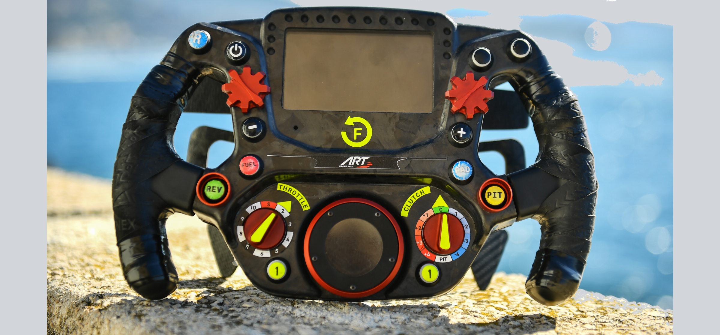 Front of F2 steering wheel