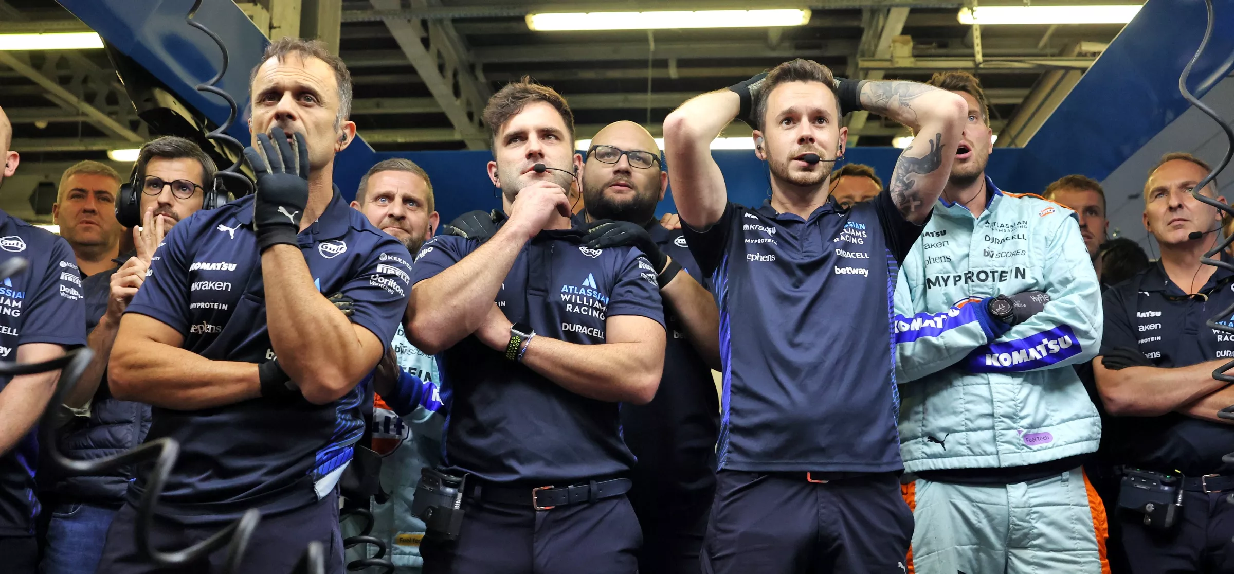 F1 team watching F1 
