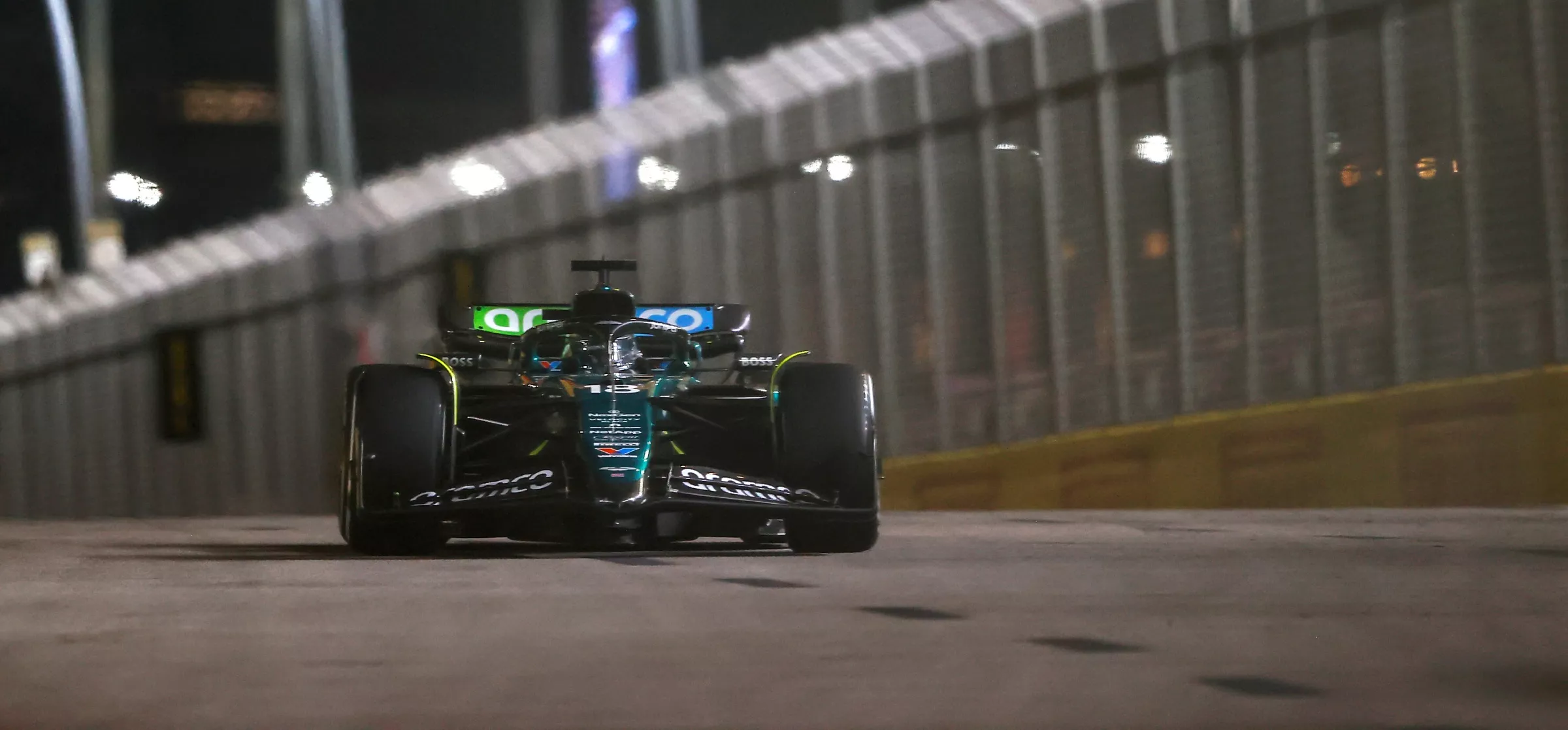 Aston Martin F1 car at Singapore, 2024