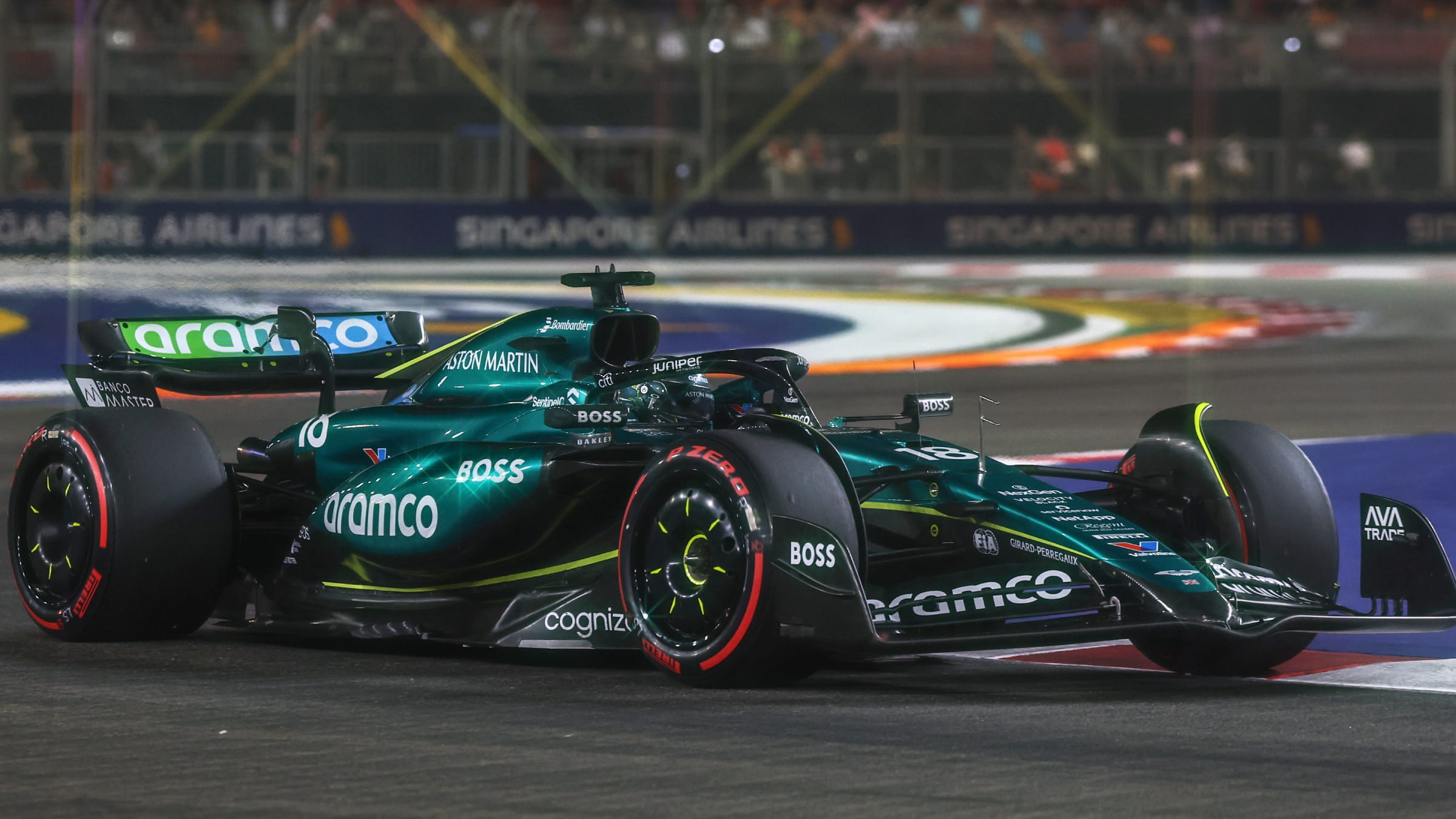 Aston Martin F1 car at Singapore F1 Grand Prix, 2024
