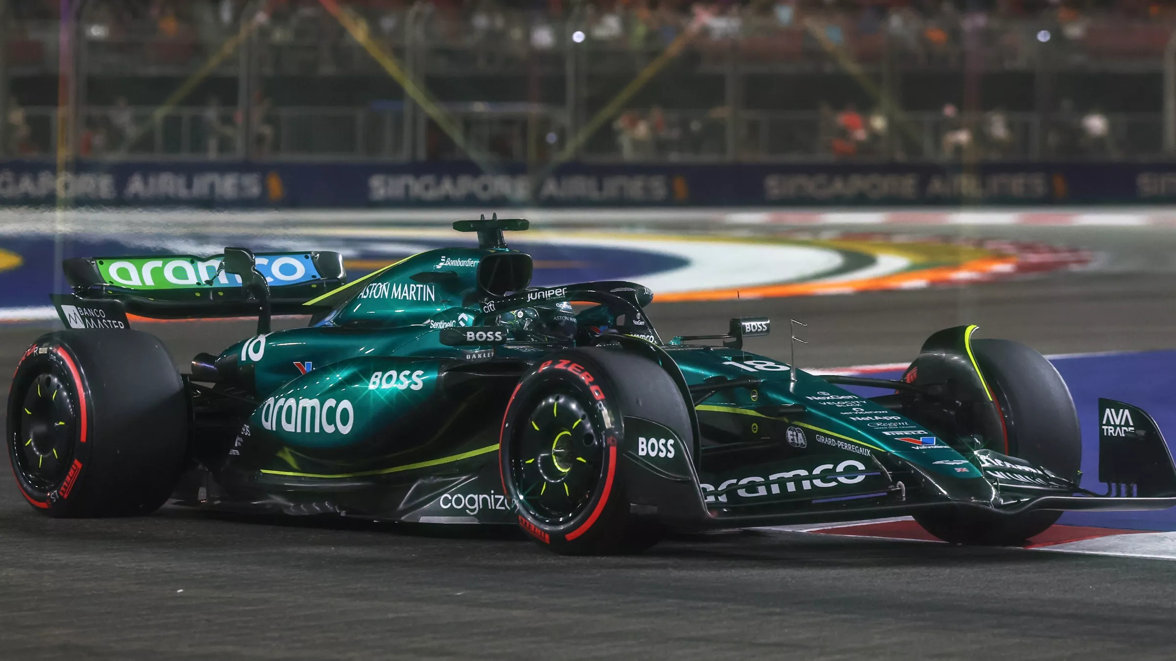 Aston Martin F1 car at Singapore F1 Grand Prix, 2024