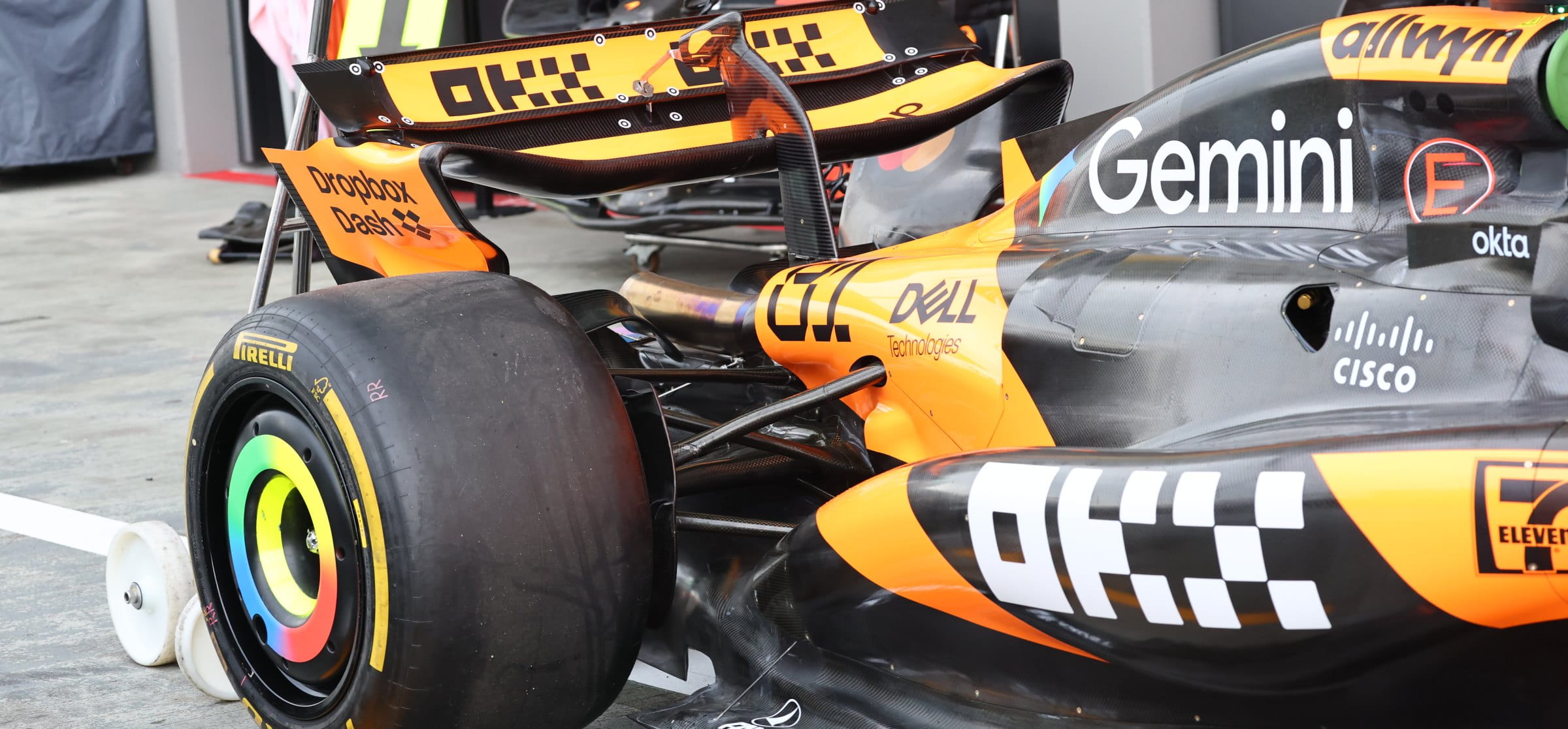 Rear of McLaren F1 car 2025