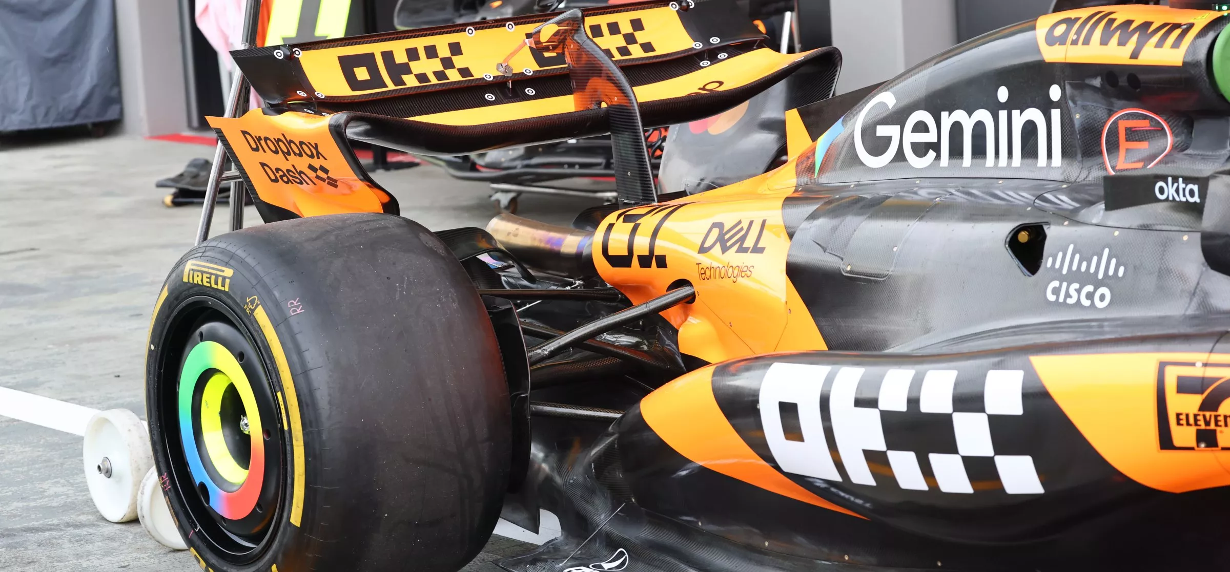 Rear of McLaren F1 car 2025