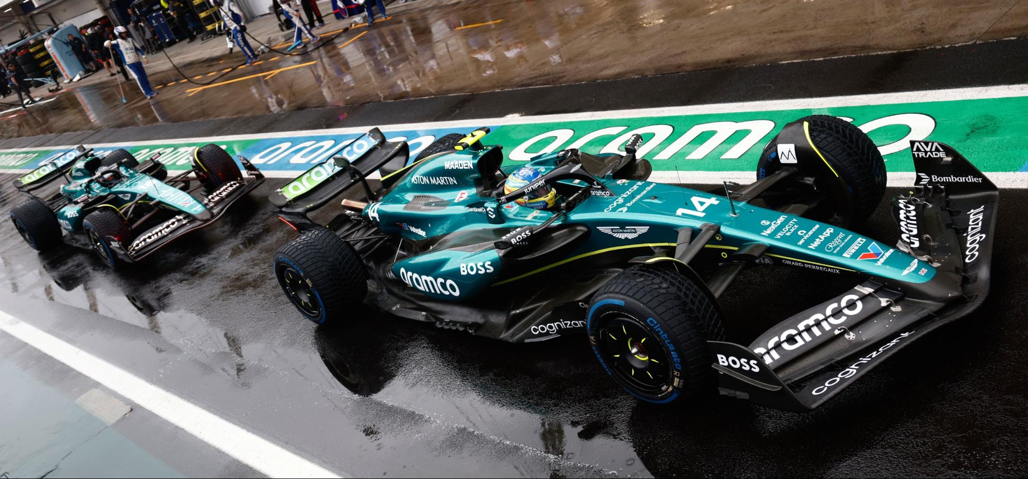 Aston Martin F1 cars in Brazil, 2024