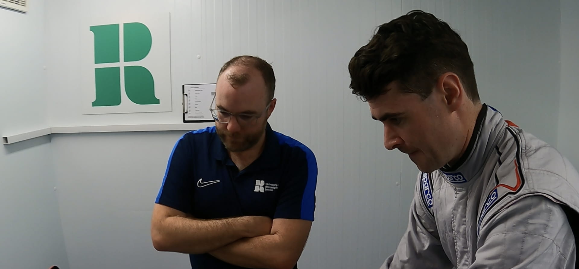 Jack Cozens and Chris Tyler at University of Roehampton