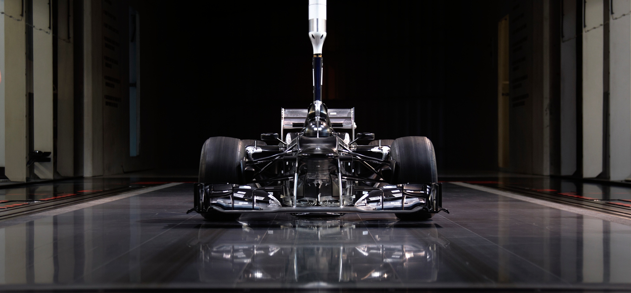 F1 car in windtunnel