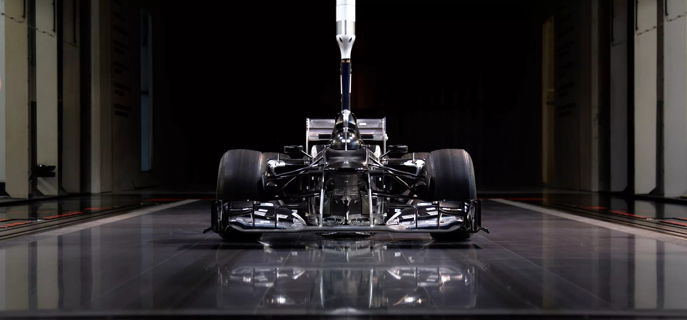 F1 car in windtunnel