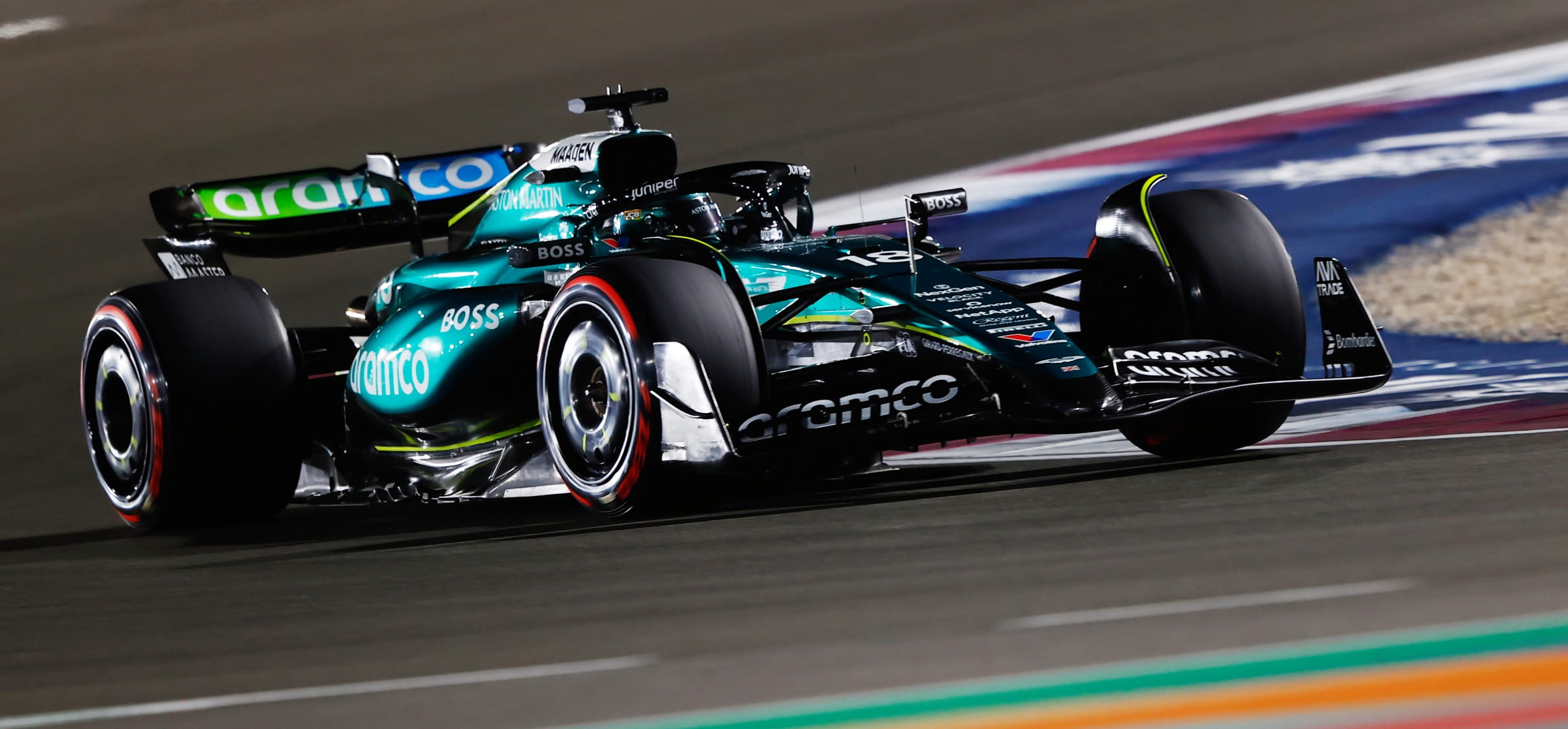 Aston Martin F1 car in Qatar