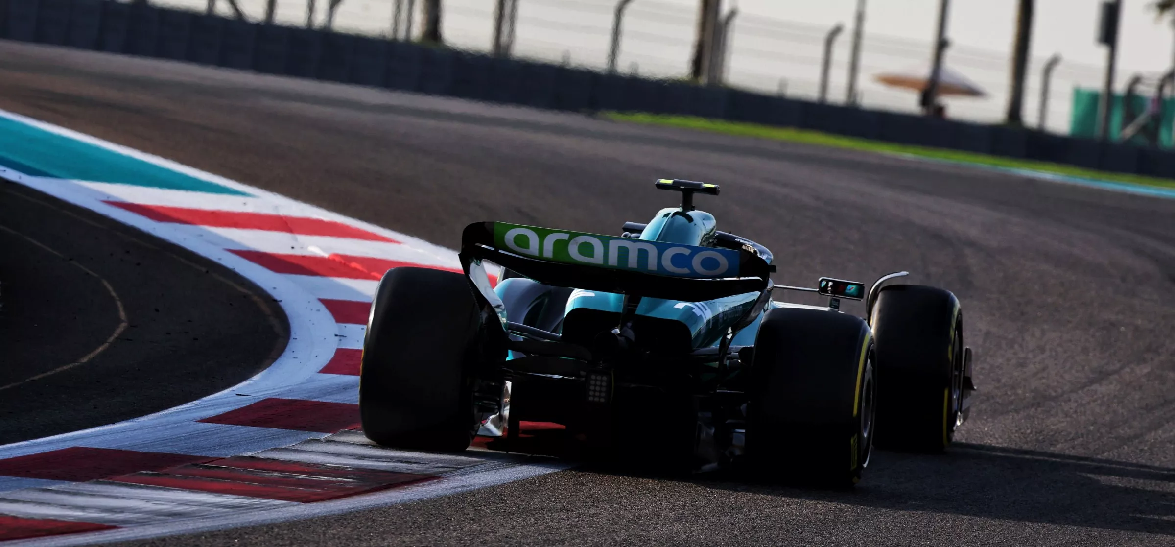 Aston Martin F1 car in Abu Dhabi 2024
