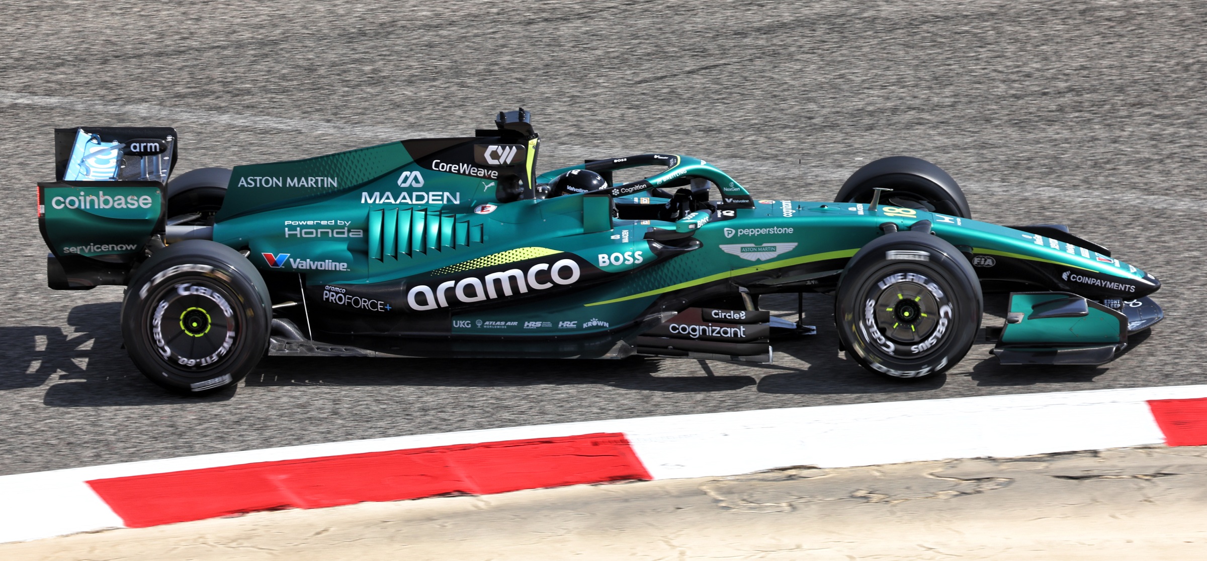 Aston Martin AMR26 on track