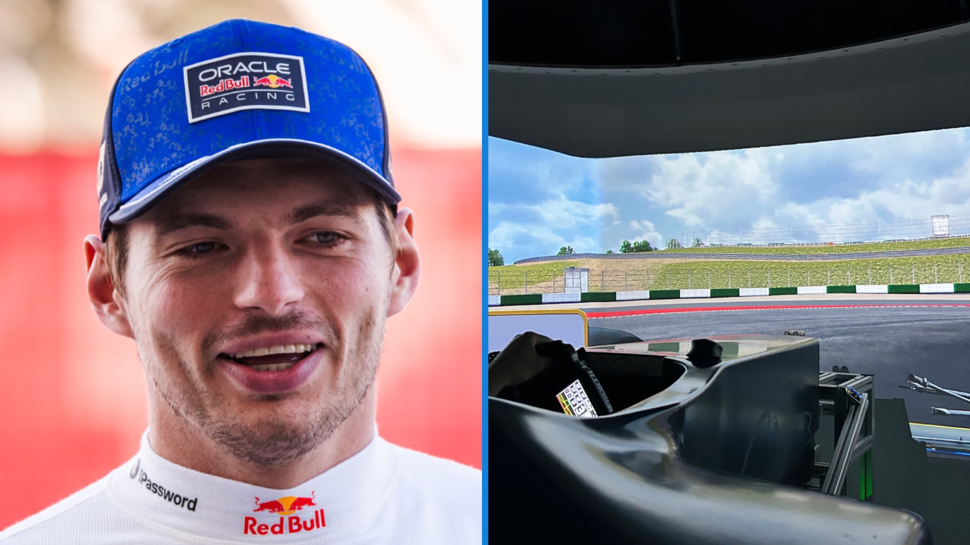 Max Verstappen and his sim