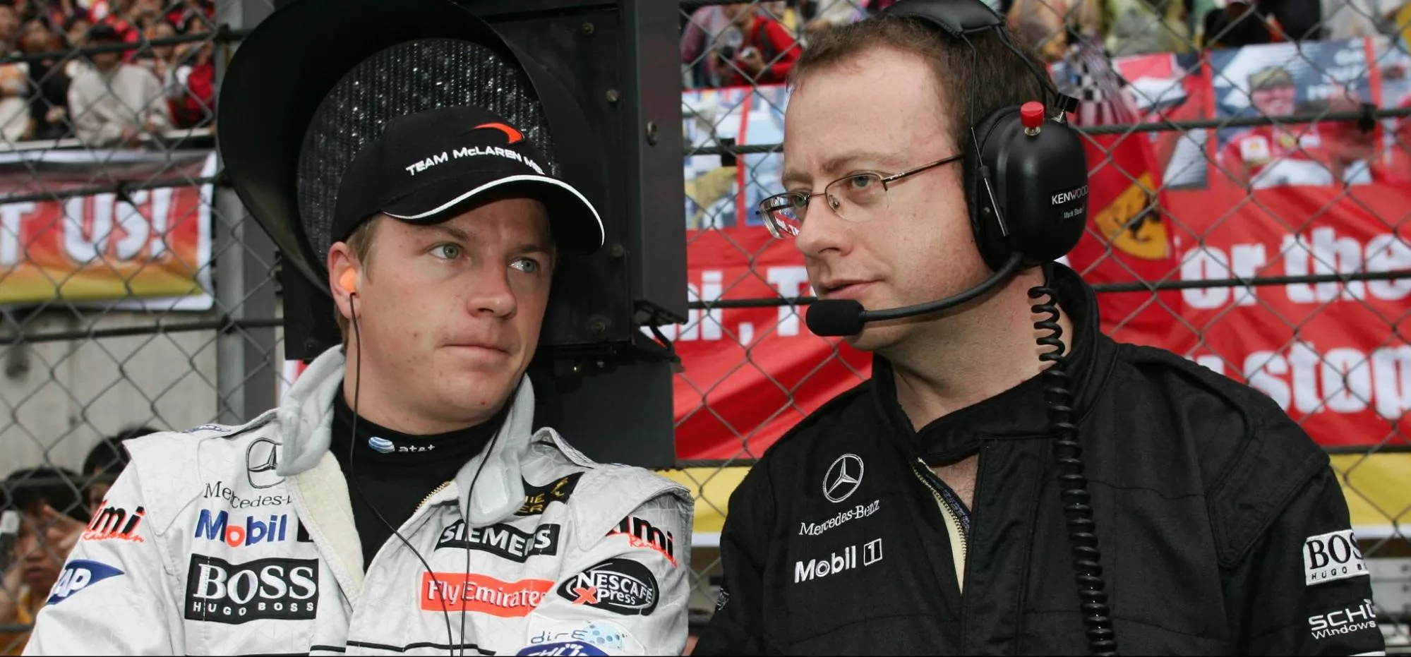 Kimi Raikkonen and Mark Slade