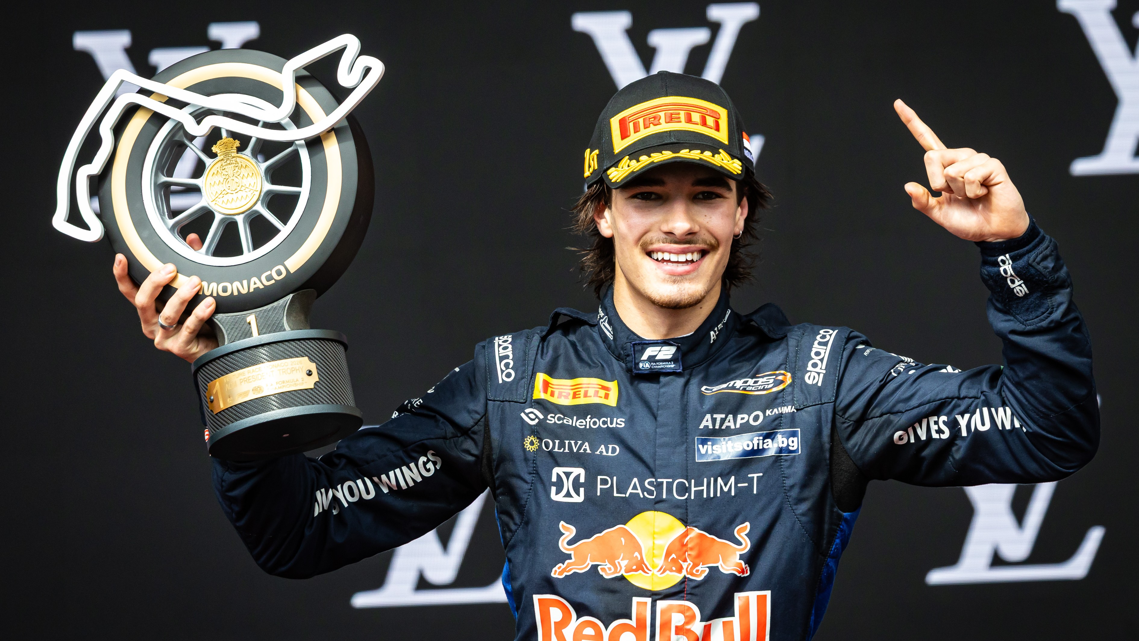 Tsolov celebrates Monaco GP F2 feature race