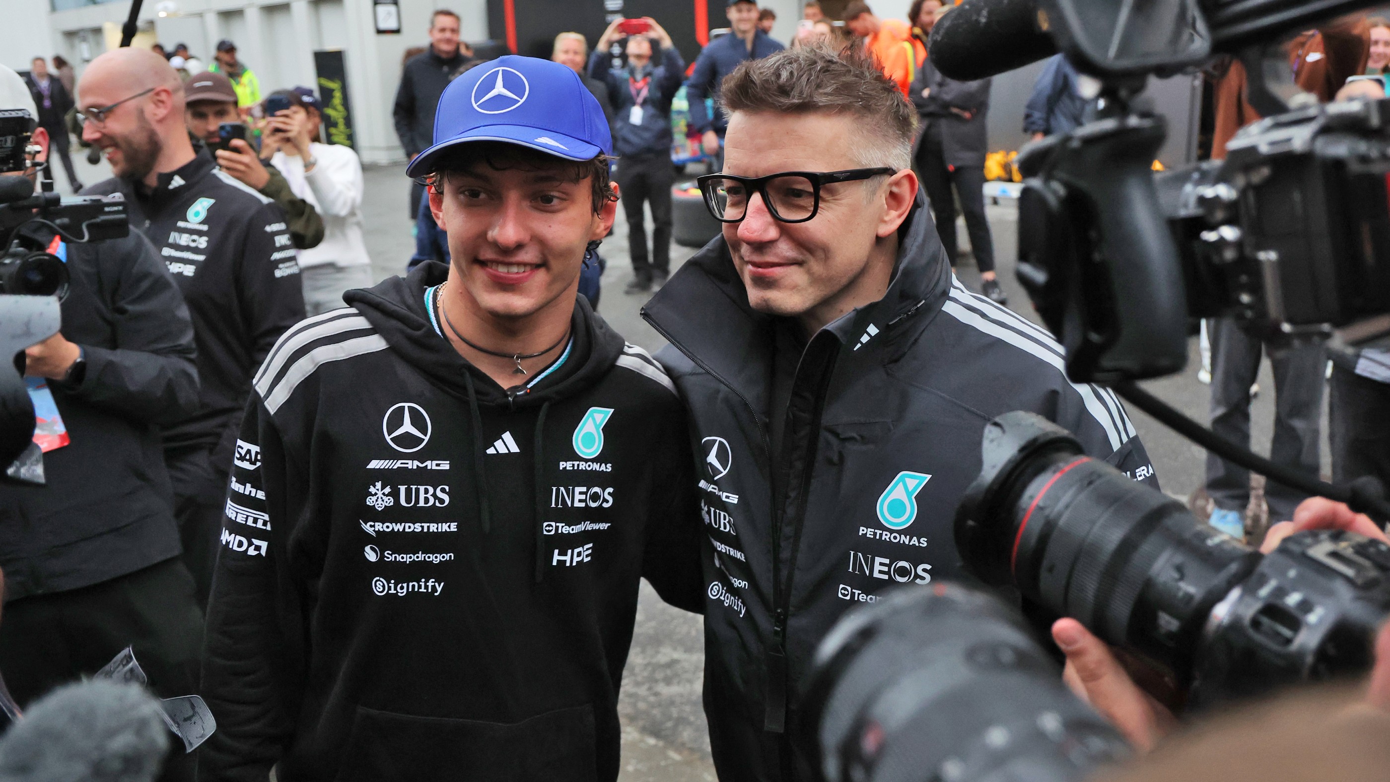 Kimi Antonelli and Bono
