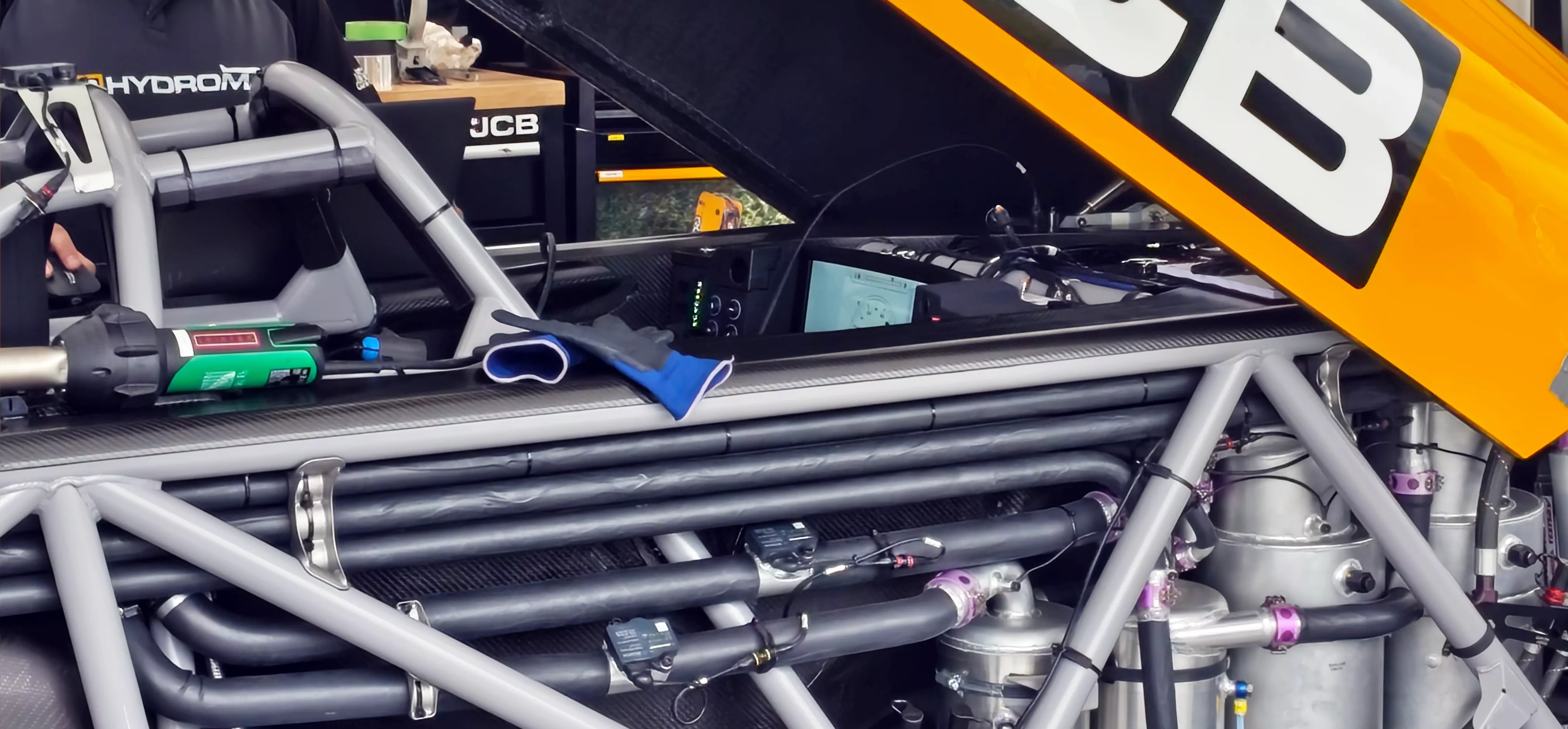 JCB Hydromax cockpit