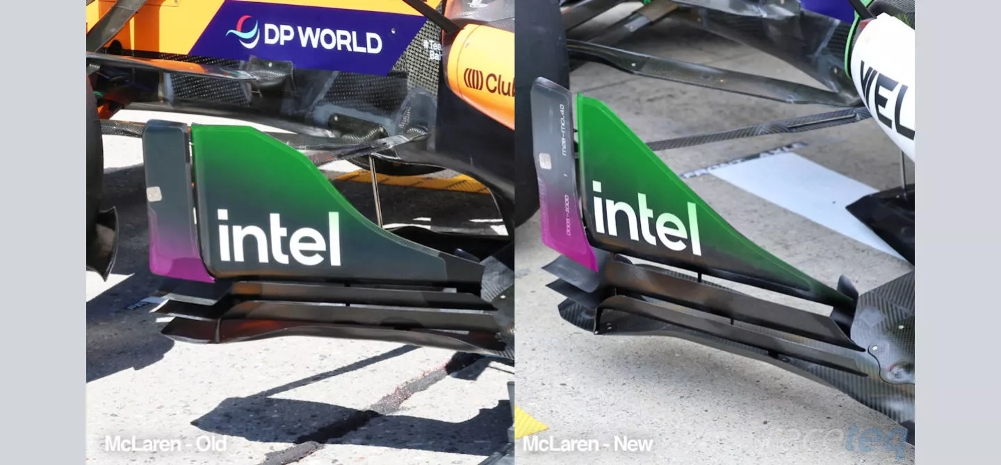 A comparison of McLaren’s floorboard region