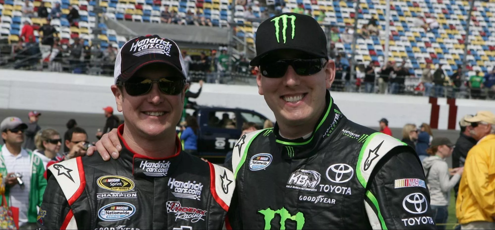 Kurt Busch and Kyle Busch