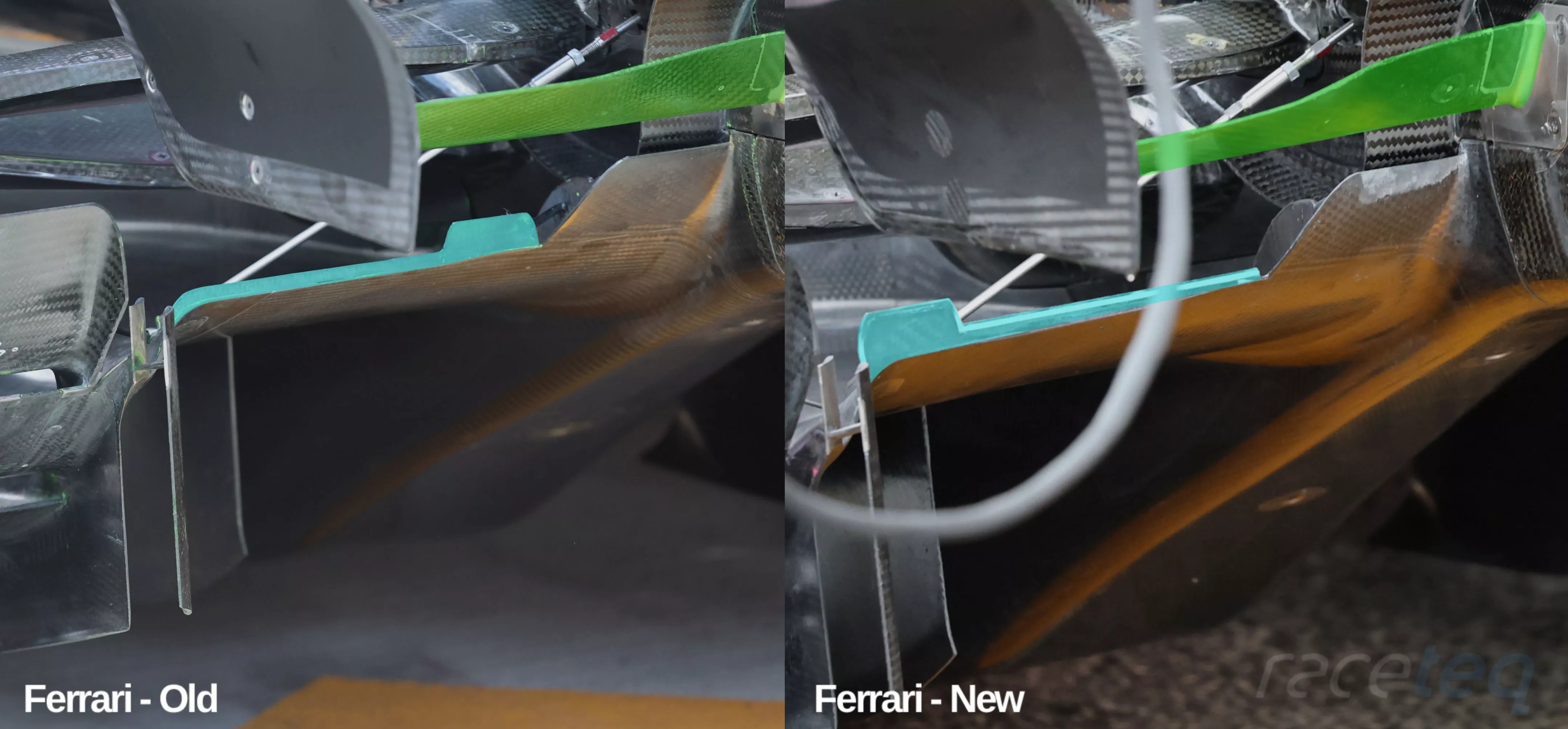 Ferrari SF-26 Diffuser & Beam Wing comparison